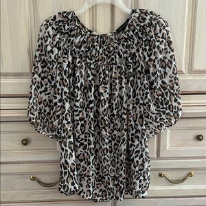 Banana Republic Leopard Print Blouse